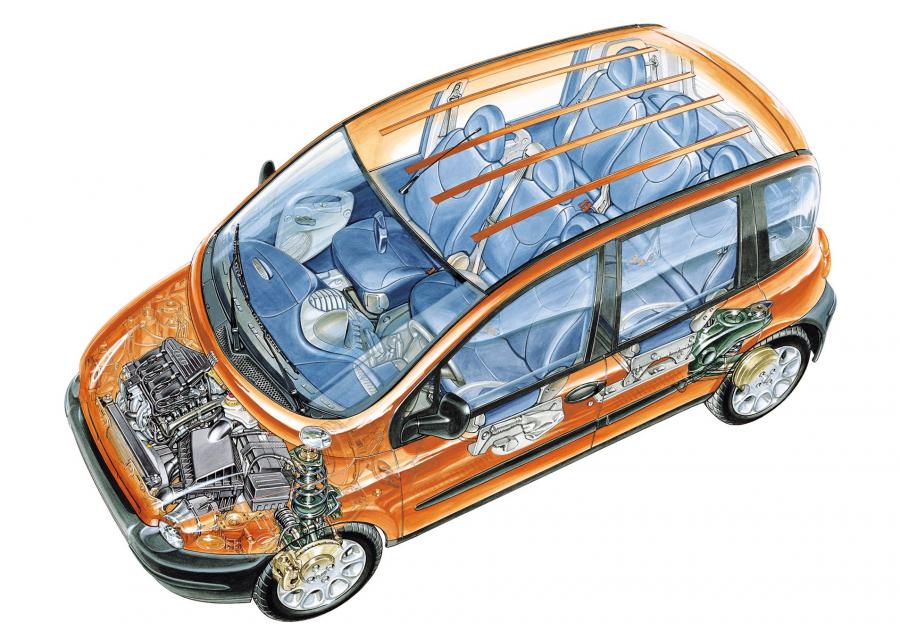 Схема Fiat Multipla (186) 1998 года  (фото 14 из 36)